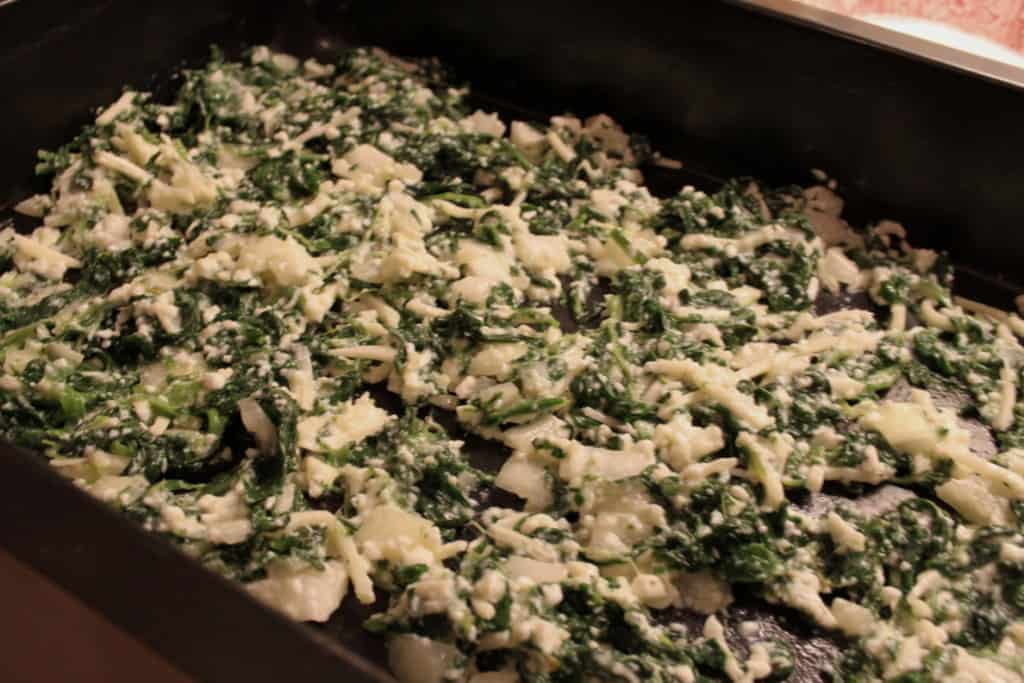 Fedtfattig, vegetarisk spinatlasagne