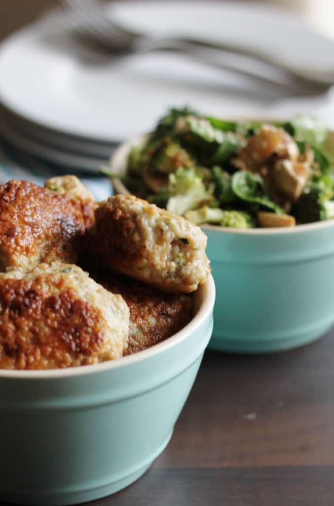 Kyllingefrikadeller med squash