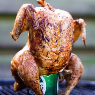 kylling på grill - øldåse - grillkylling