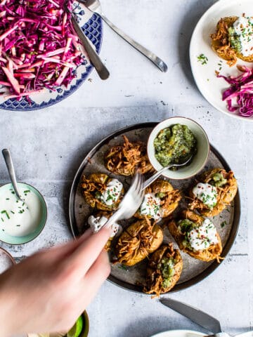 Nem mad - Tulip pulled pork - bagte kartofler med fyld - nem mad til hverdag og gæster