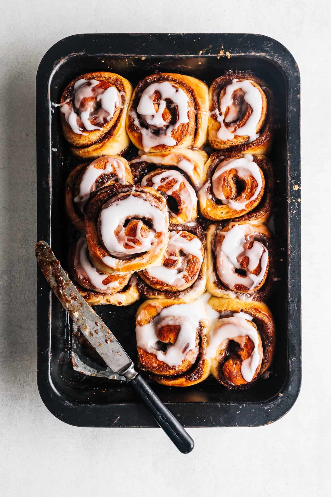 Kanelsnegle i fad opskrift på kanelsnegle