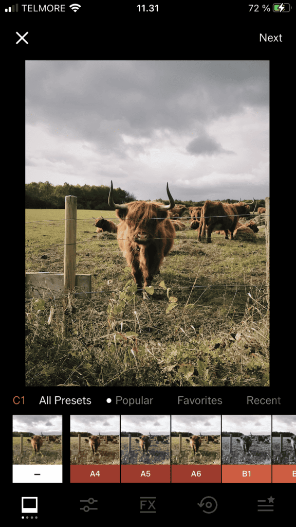 VSCO billedredigeringsapp - apps til billedredigering