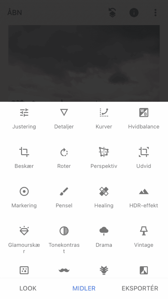 snapseed - apps til billedredigering
