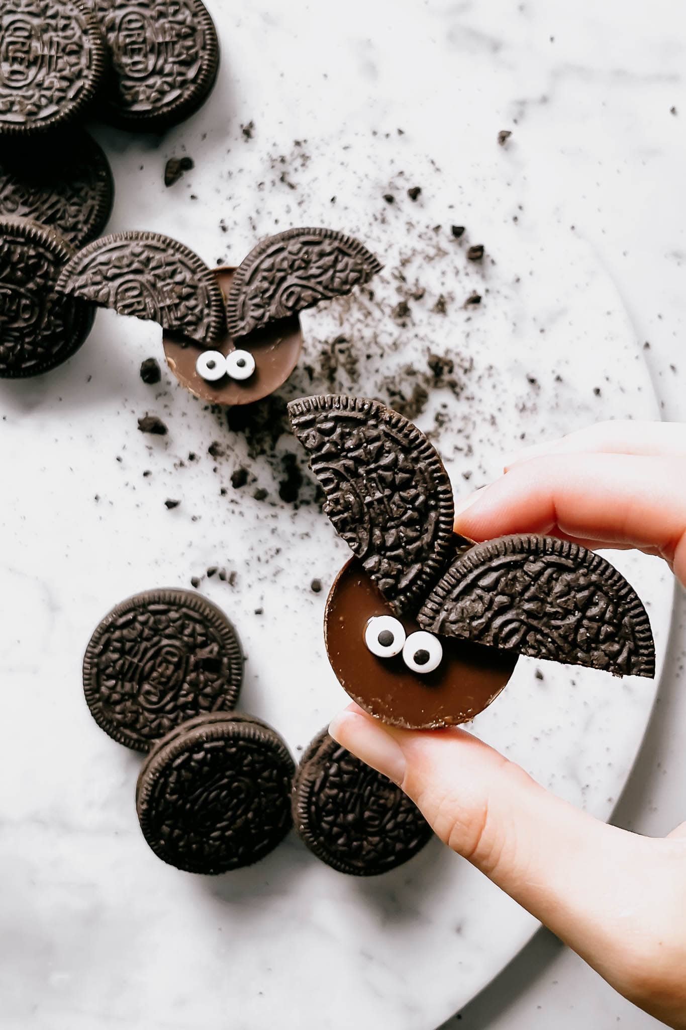 Chokolade flagermus med oreo - halloween slik og treats