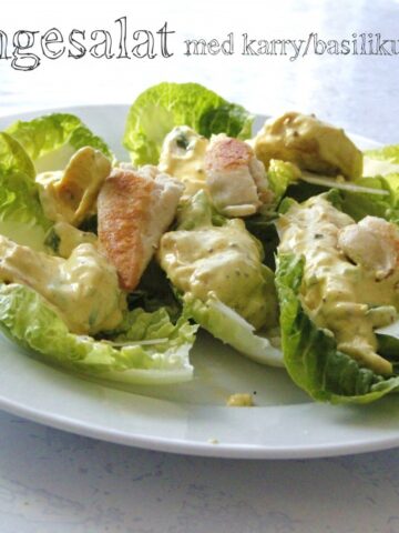 Salat med kylling og karrydressing