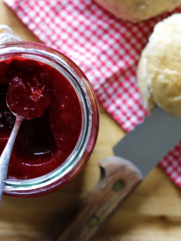 hjemmelavet marmelade rød