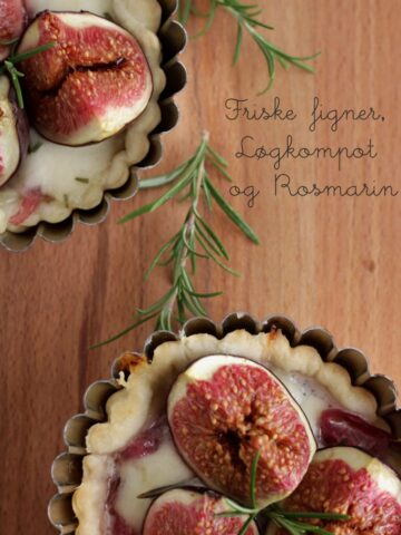 Figentærte med løgkompot og rosmarin