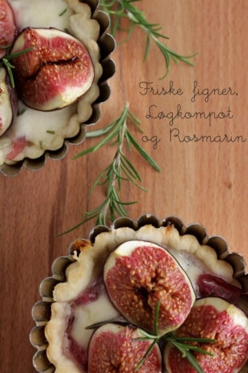 Figentærte med løgkompot og rosmarin