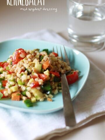 Salat med med kerner og krydret dressing