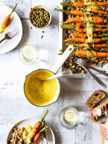 Bearnaise sauce - bagte gulerødder